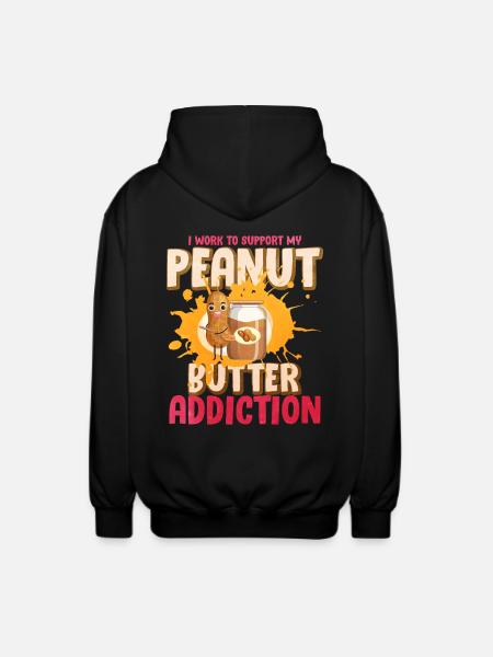 Erdnussbutter - Unisex Kapuzenjacke - Schwarz