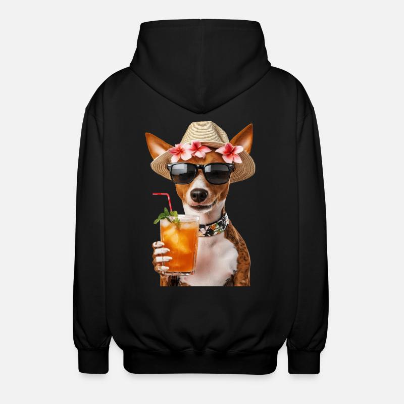 Basenji - Unisex Kapuzenjacke - Schwarz