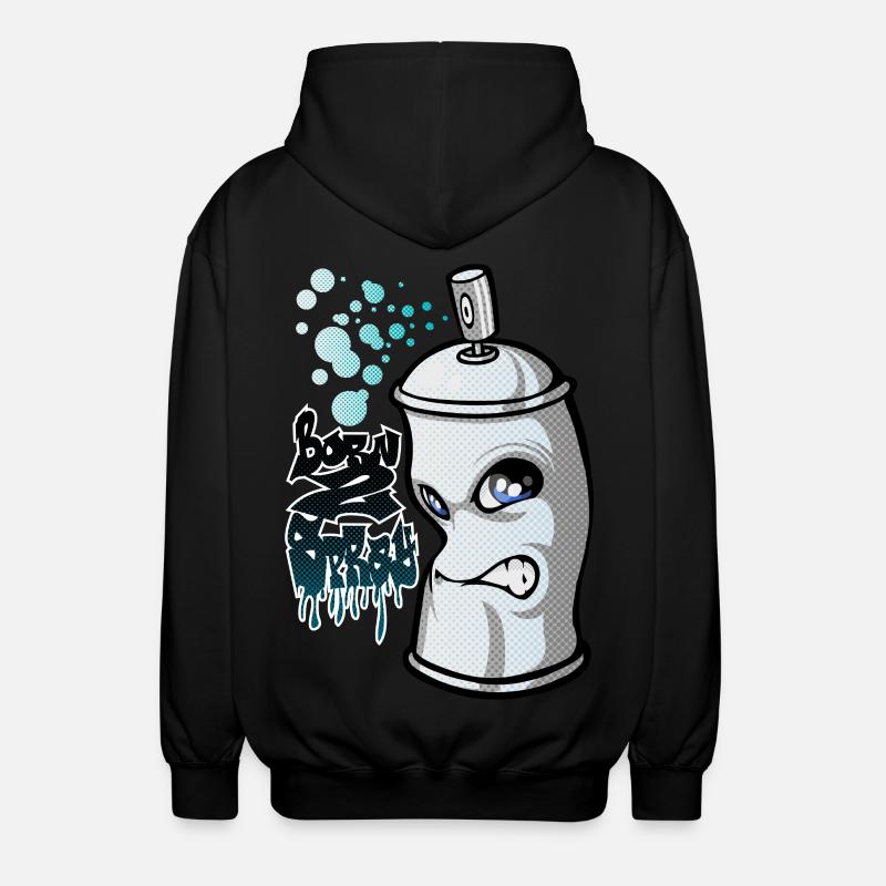 Spray and graffiti - Veste à capuche unisexe - noir