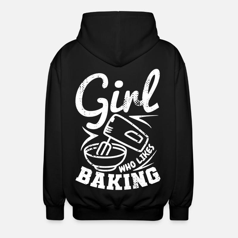 Fille qui aime cuisiner - Veste à capuche unisexe - noir