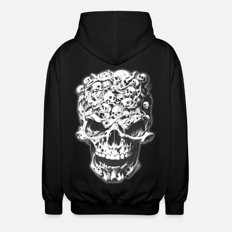 Schädel der Schädel - Unisex Kapuzenjacke - Schwarz