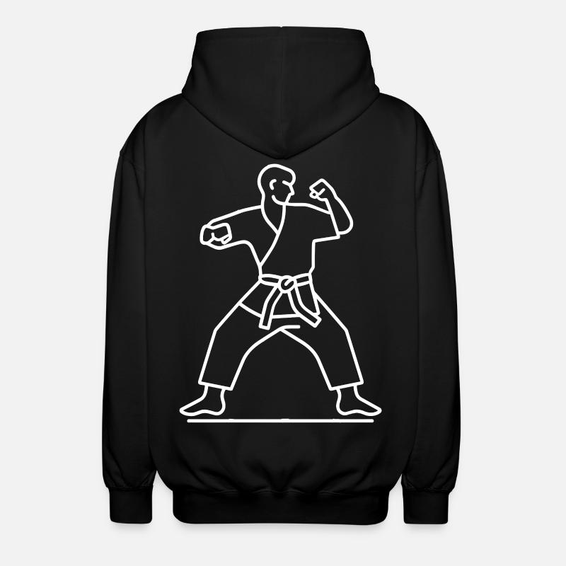 Croquis de Karateka - Veste à capuche unisexe - noir