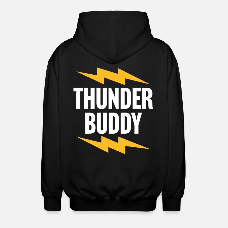 Thunder Buddy - Unisex Hooded Jacket - black