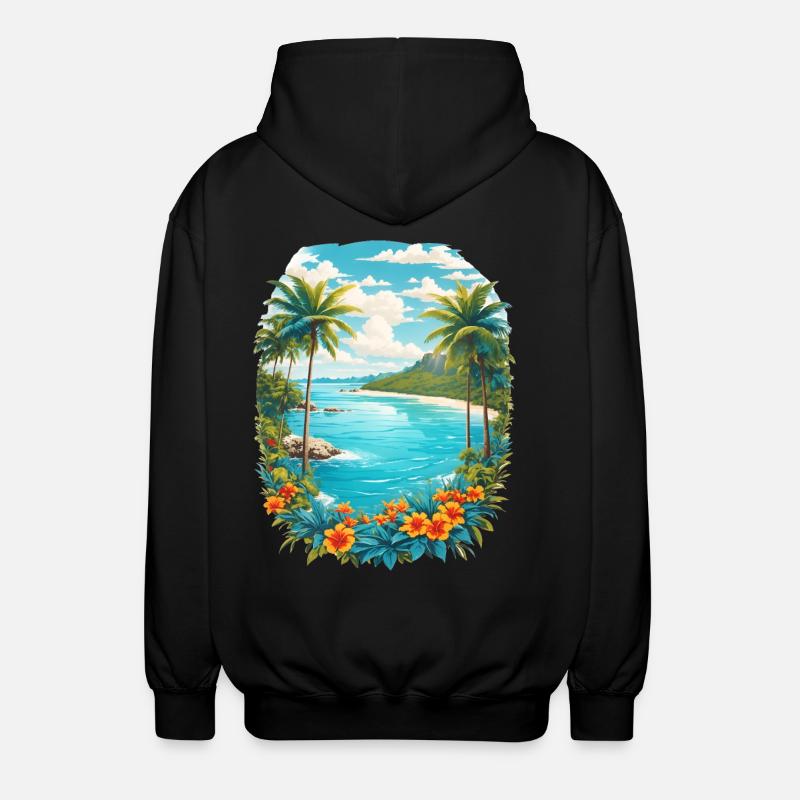 Île des Caraïbes - Veste à capuche unisexe - noir