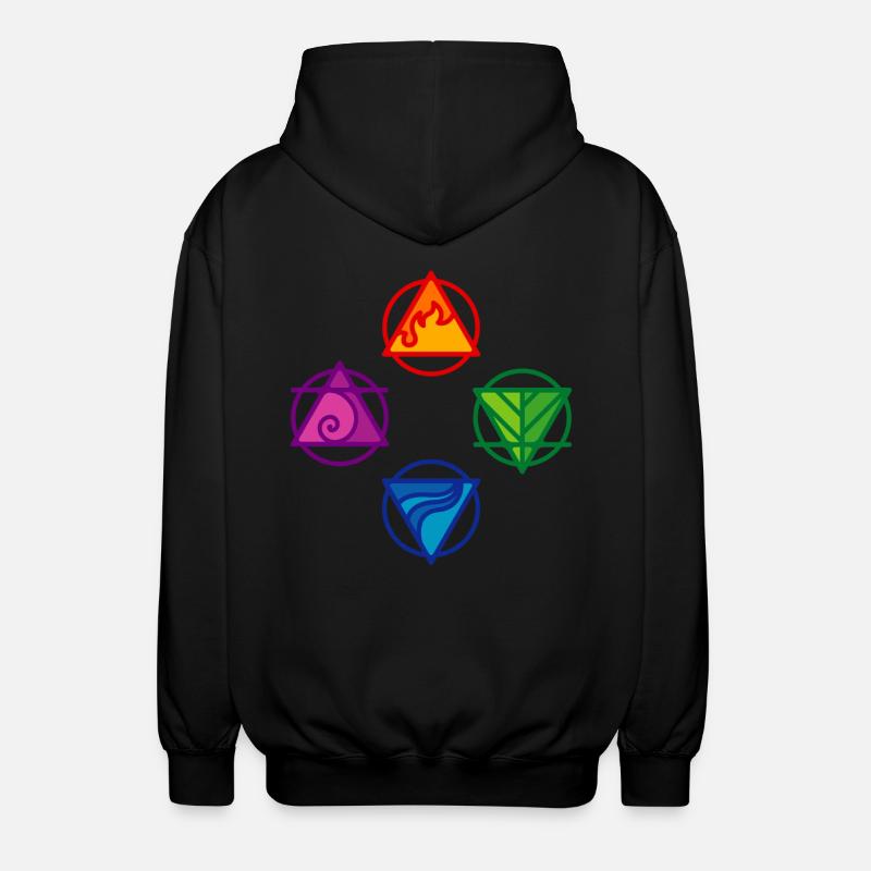 4 ELEMENTS - Unisex Hooded Jacket - black