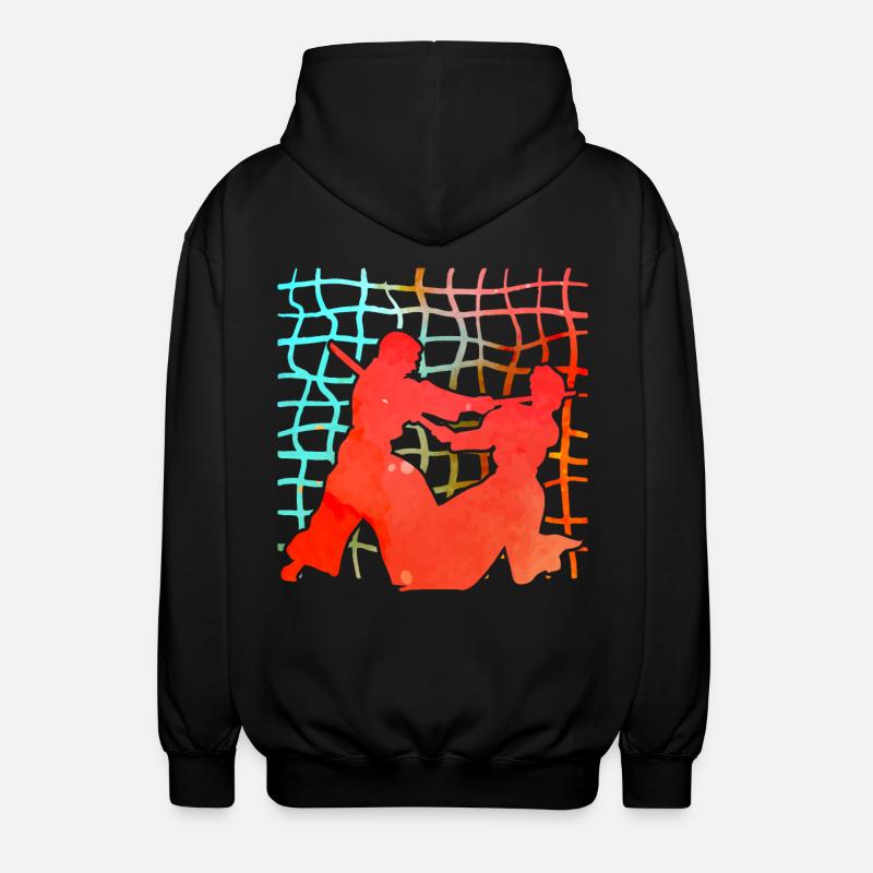 Aikido - Unisex Kapuzenjacke - Schwarz