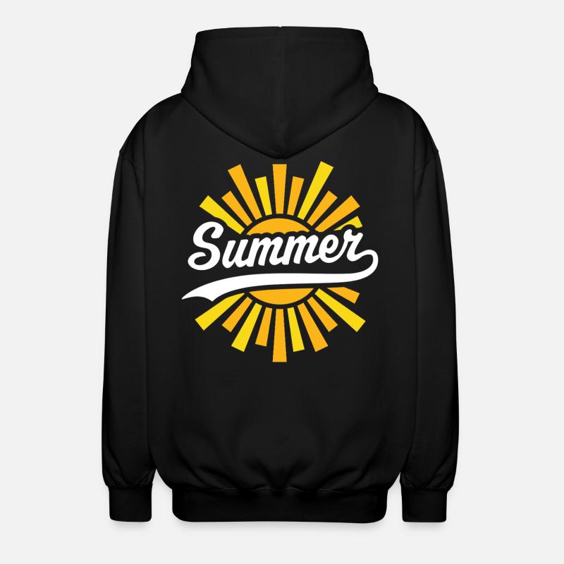 Summer Sun - Unisex Hooded Jacket - black