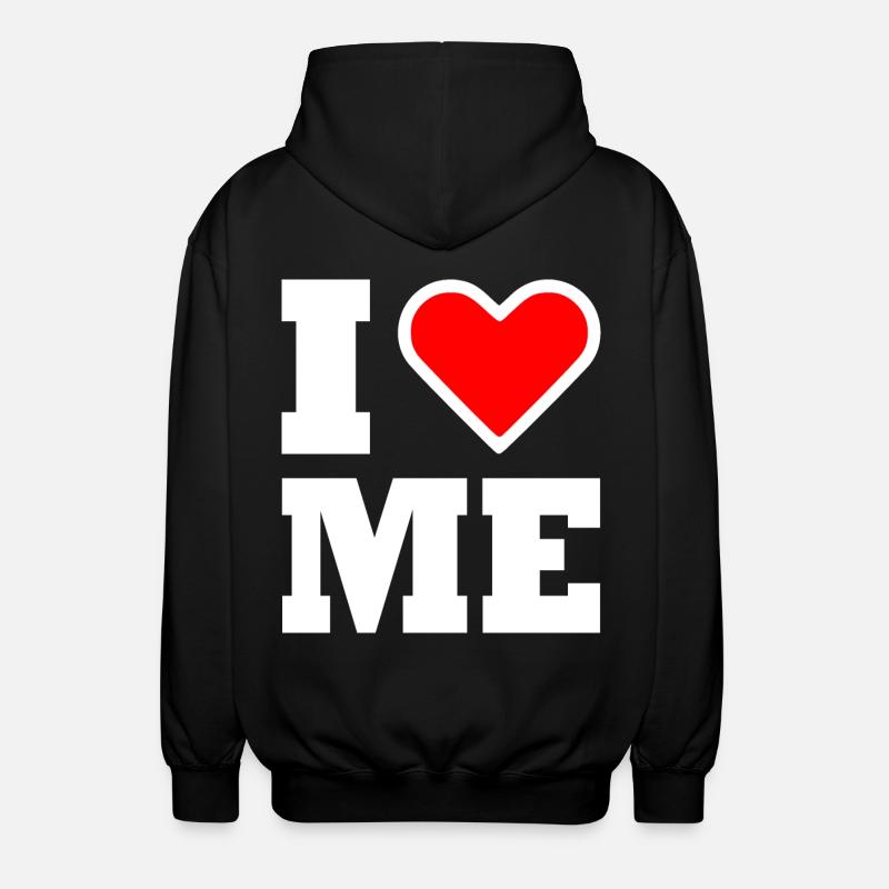 I love me - Unisex Hooded Jacket - black