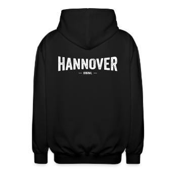 Hannover Original - Unisex Kapuzenjacke - Schwarz - Hinten - AI Model Male 185 light (185cm)