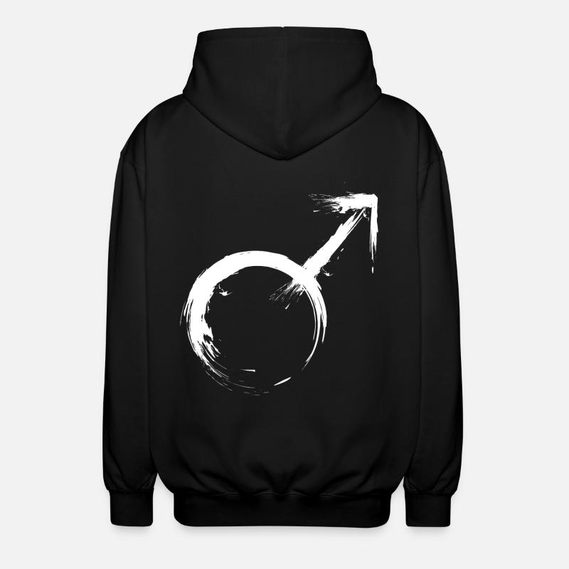 Männliches Geschlechtssymbol Symbol Vektor - Unisex Kapuzenjacke - Schwarz
