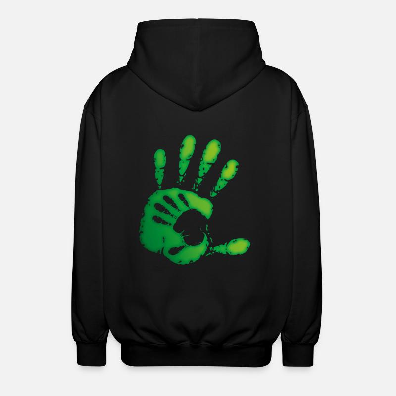 MAINS - VERT - Veste à capuche unisexe - noir