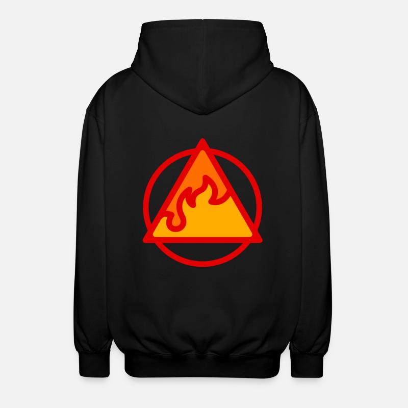 FEUER-ELEMENT - Unisex Kapuzenjacke - Schwarz