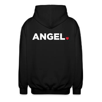 Ange - Veste à capuche unisexe - noir - Dos - AI Model Male 185 light (185cm)