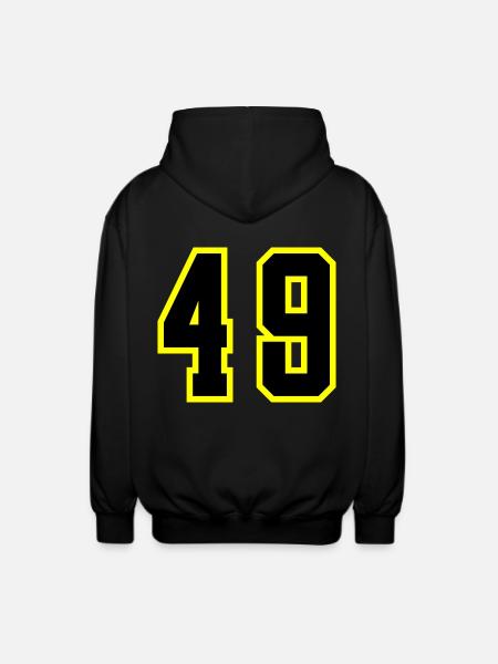 49 Number Leotard - Unisex Hooded Jacket - black