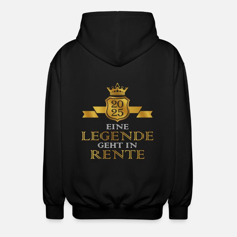 Eine Legende geht in Rente - Unisex Kapuzenjacke - Schwarz