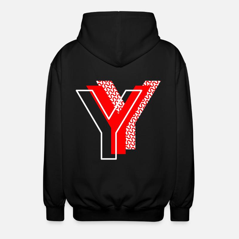 Buchstabe Y - Unisex Kapuzenjacke - Schwarz