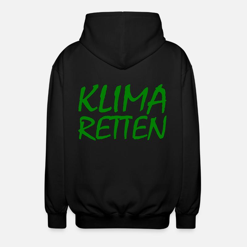 Klima retten - Unisex Kapuzenjacke - Schwarz