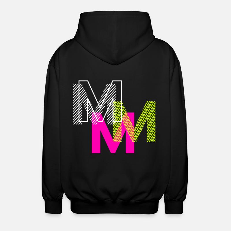 M Buchstabe - Unisex Kapuzenjacke - Schwarz