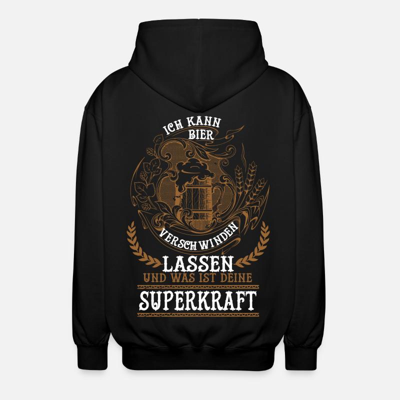 Bier - Unisex Kapuzenjacke - Schwarz