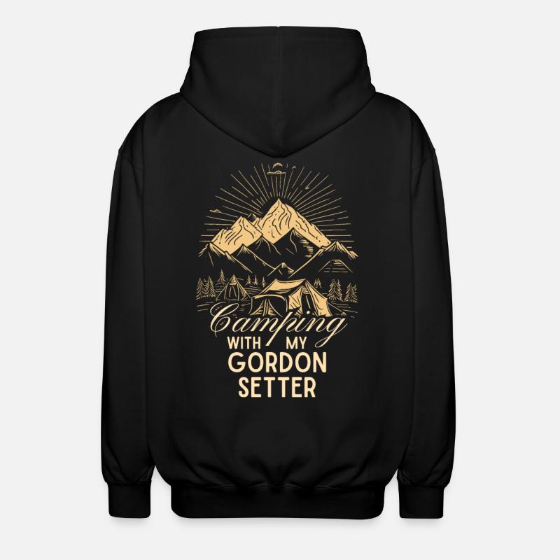 Gordon Setter Camping - Veste à capuche unisexe - noir
