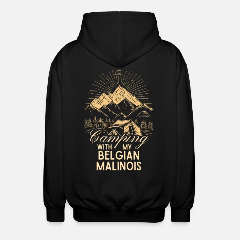 Camping Malinois Belge - Veste à capuche unisexe - noir