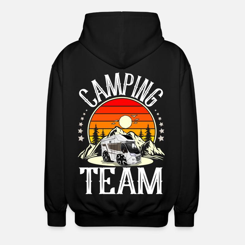 Camping Team - Unisex Kapuzenjacke - Schwarz