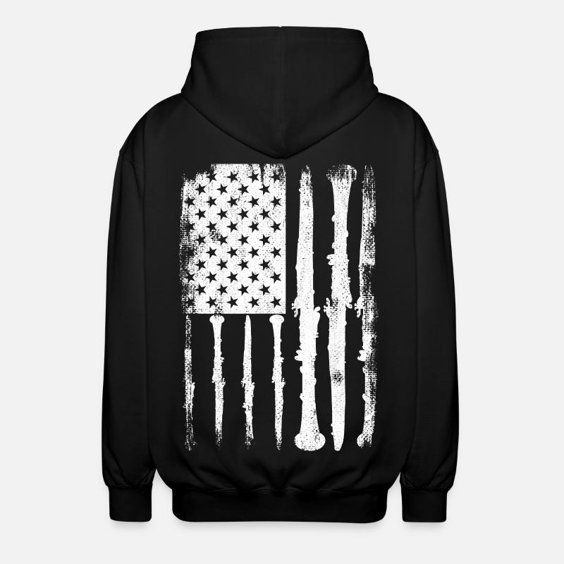 Clarinette USA Flag - Veste à capuche unisexe - noir