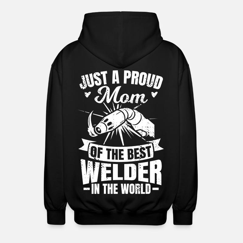 Stolze Mutter des besten Schweißers - Unisex Kapuzenjacke - Schwarz