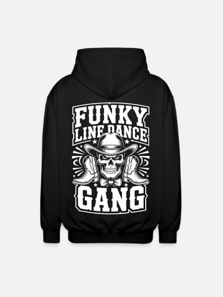 Funky Line-Dance Gang Skull - Unisex Hooded Jacket - black
