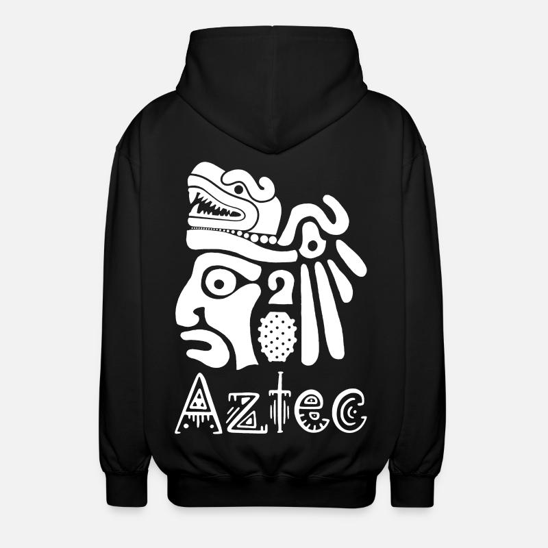 Guerrier aztèque (blanc) - Veste à capuche unisexe - noir