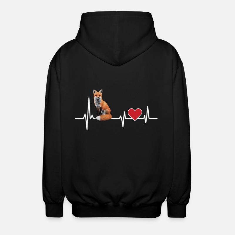 Fuchs - Unisex Kapuzenjacke - Schwarz