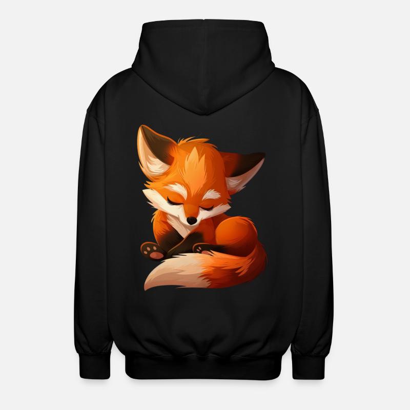 Fuchs - Unisex Kapuzenjacke - Schwarz