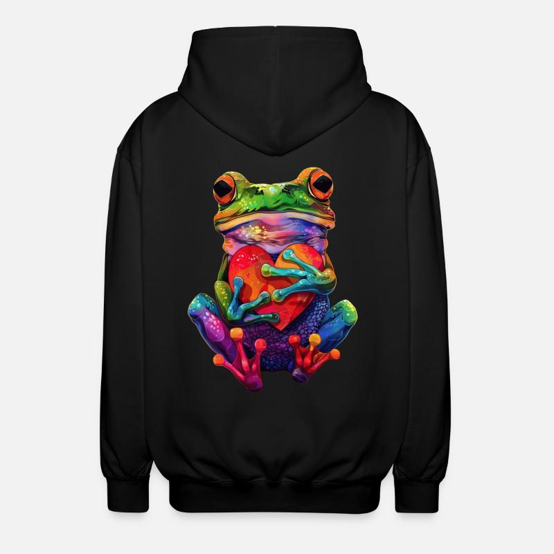 Frosch - Unisex Kapuzenjacke - Schwarz