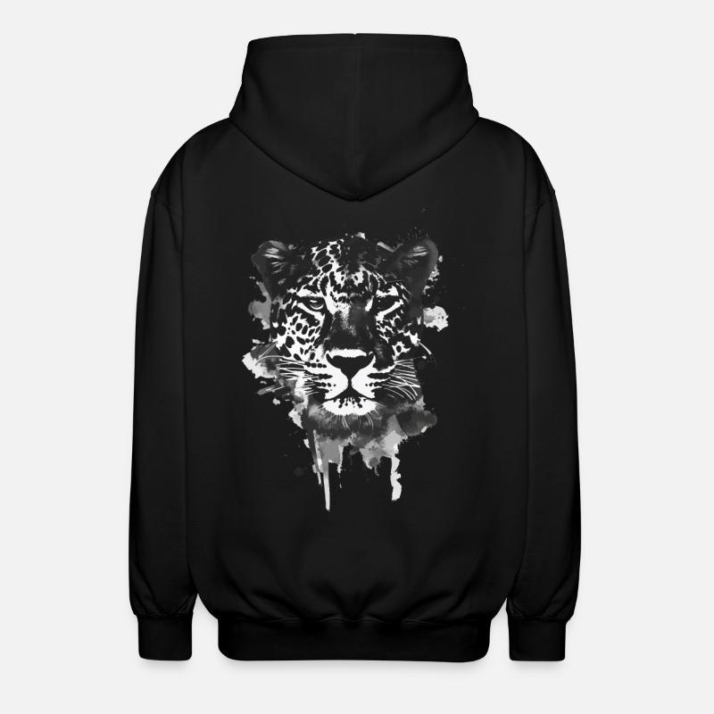 Léopard - Veste à capuche unisexe - noir