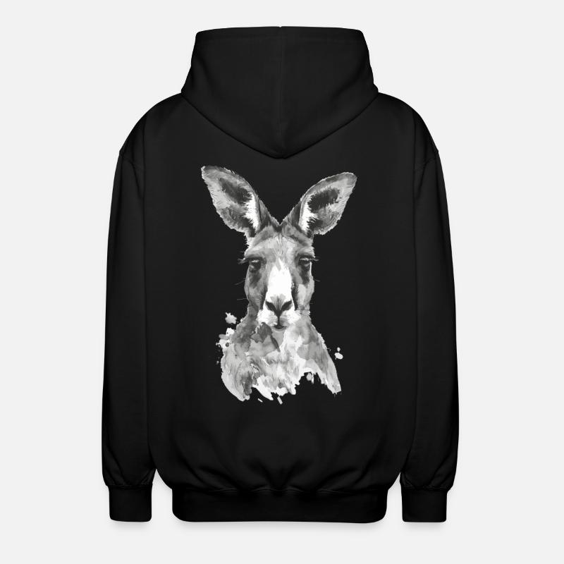 Känguru - Unisex Kapuzenjacke - Schwarz