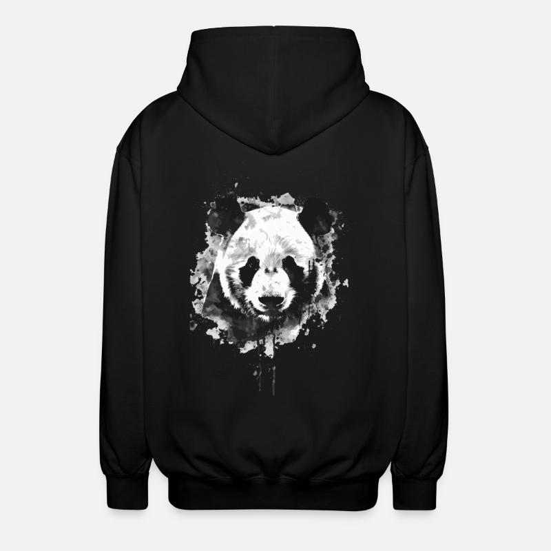 Panda - Veste à capuche unisexe - noir