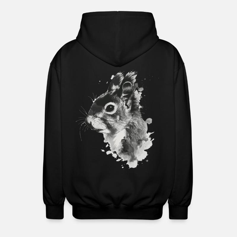 Eichhörnchen - Unisex Kapuzenjacke - Schwarz