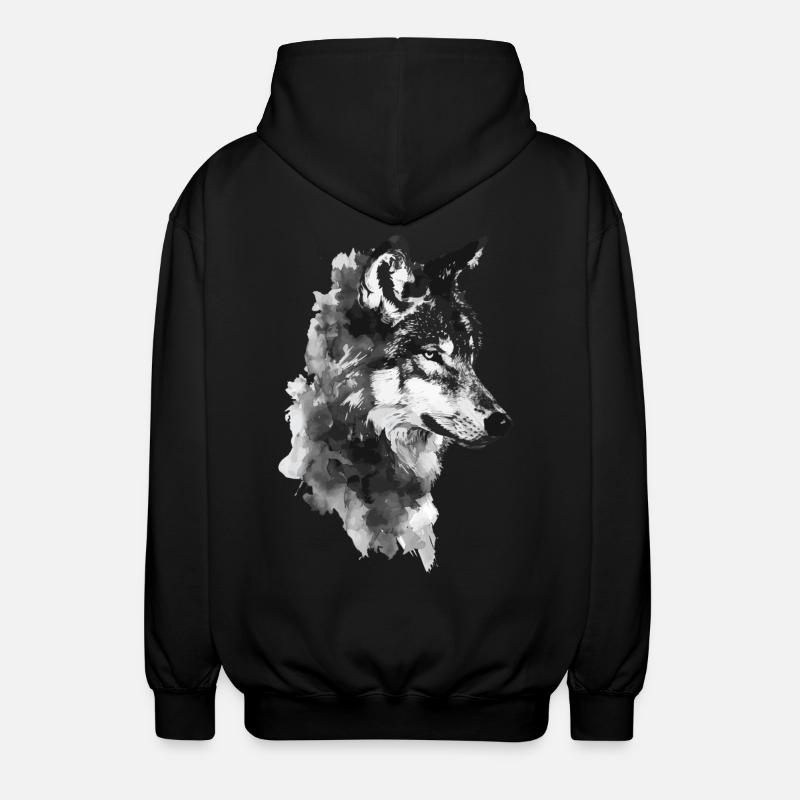 Loup - Veste à capuche unisexe - noir