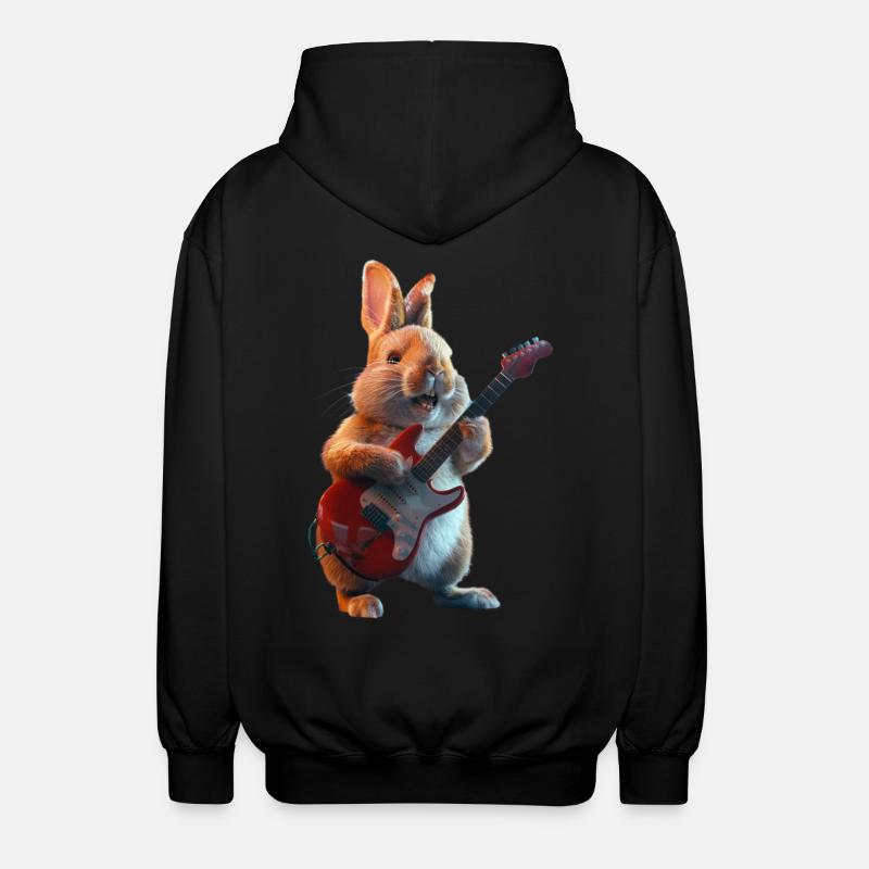 Rabbit - Unisex Hooded Jacket - black