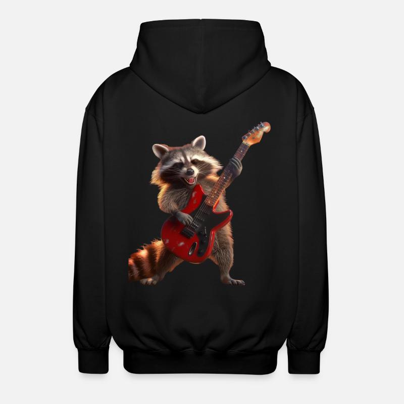 Waschbär - Unisex Kapuzenjacke - Schwarz