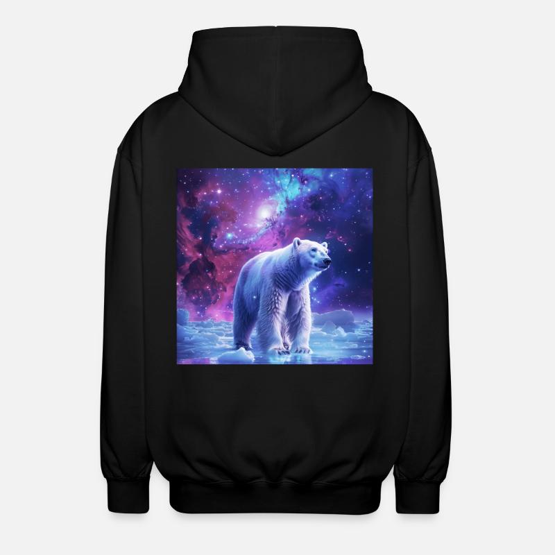 Ours blanc - Veste à capuche unisexe - noir