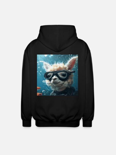 Alpaca - Unisex Hooded Jacket - black
