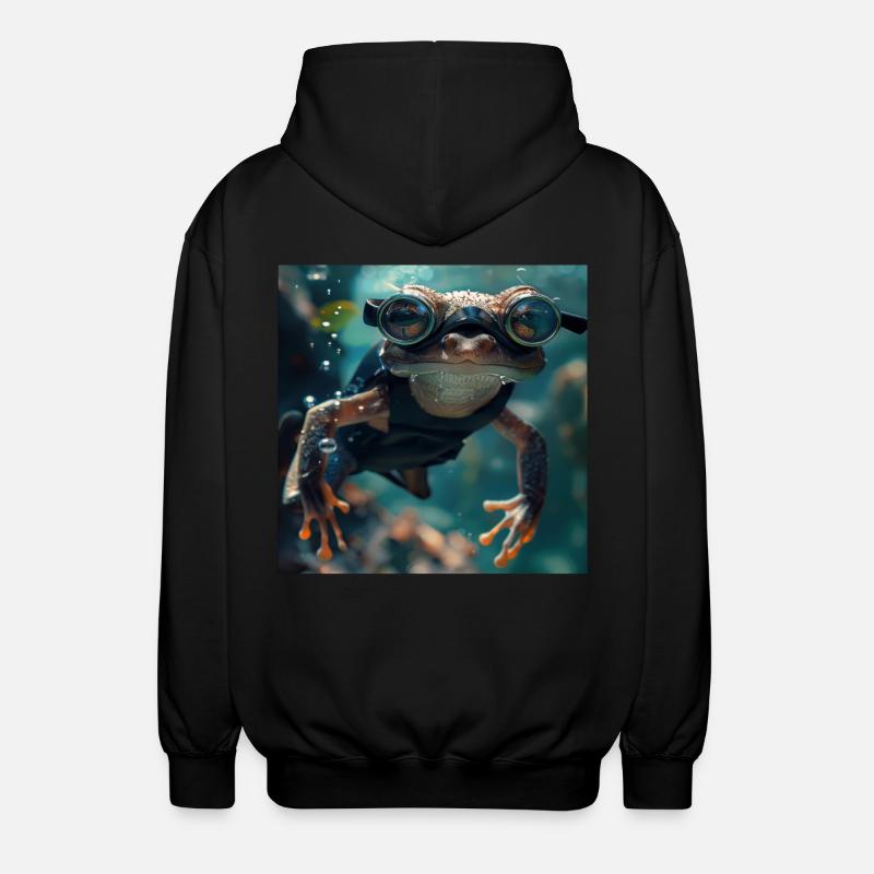 Frog - Unisex Hooded Jacket - black