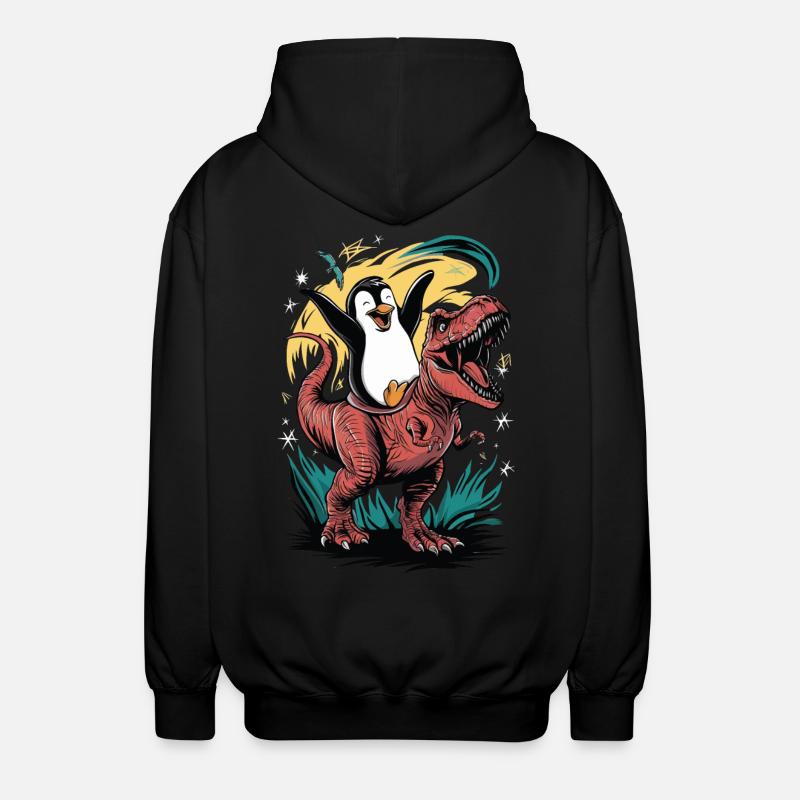 Pinguin - Unisex Kapuzenjacke - Schwarz