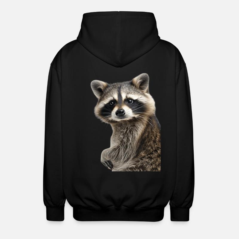 Waschbär - Unisex Kapuzenjacke - Schwarz