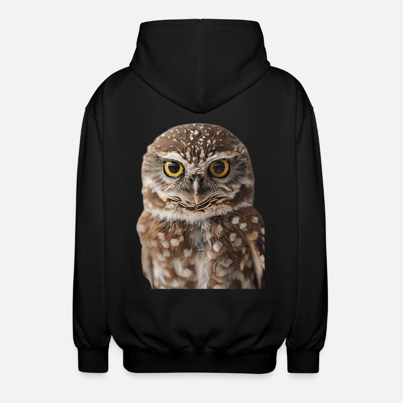 Eule - Unisex Kapuzenjacke - Schwarz