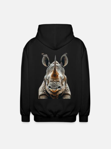 Nashorn - Unisex Kapuzenjacke - Schwarz