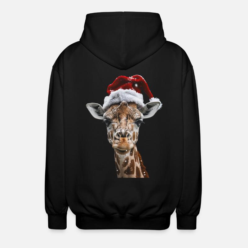 Giraffe - Unisex Kapuzenjacke - Schwarz