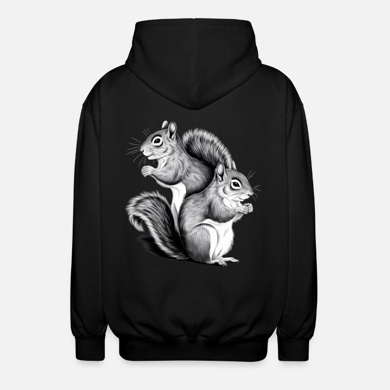 Écureuil - Veste à capuche unisexe - noir