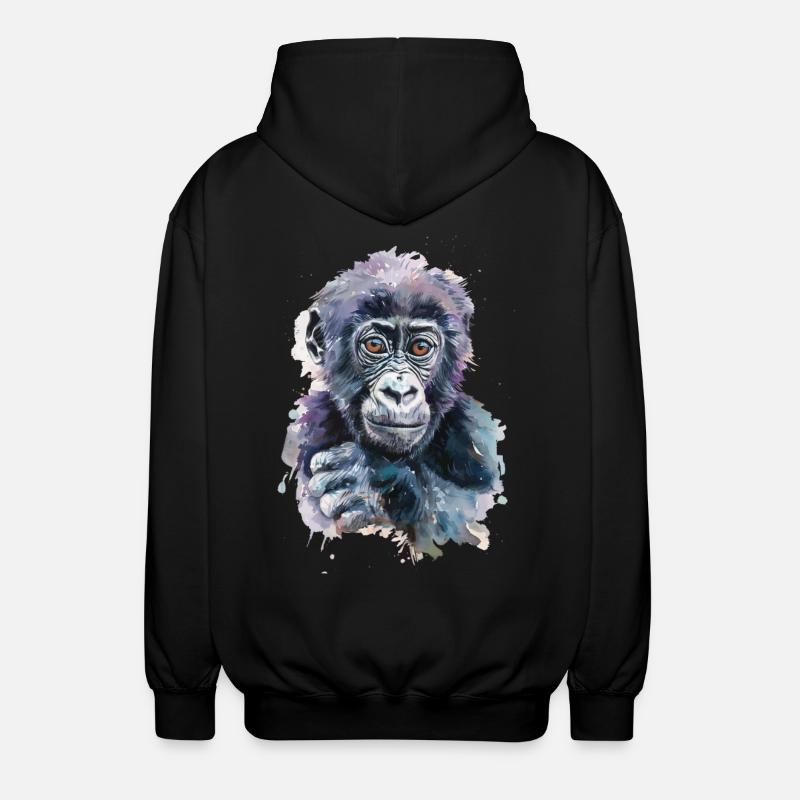 Gorille - Veste à capuche unisexe - noir